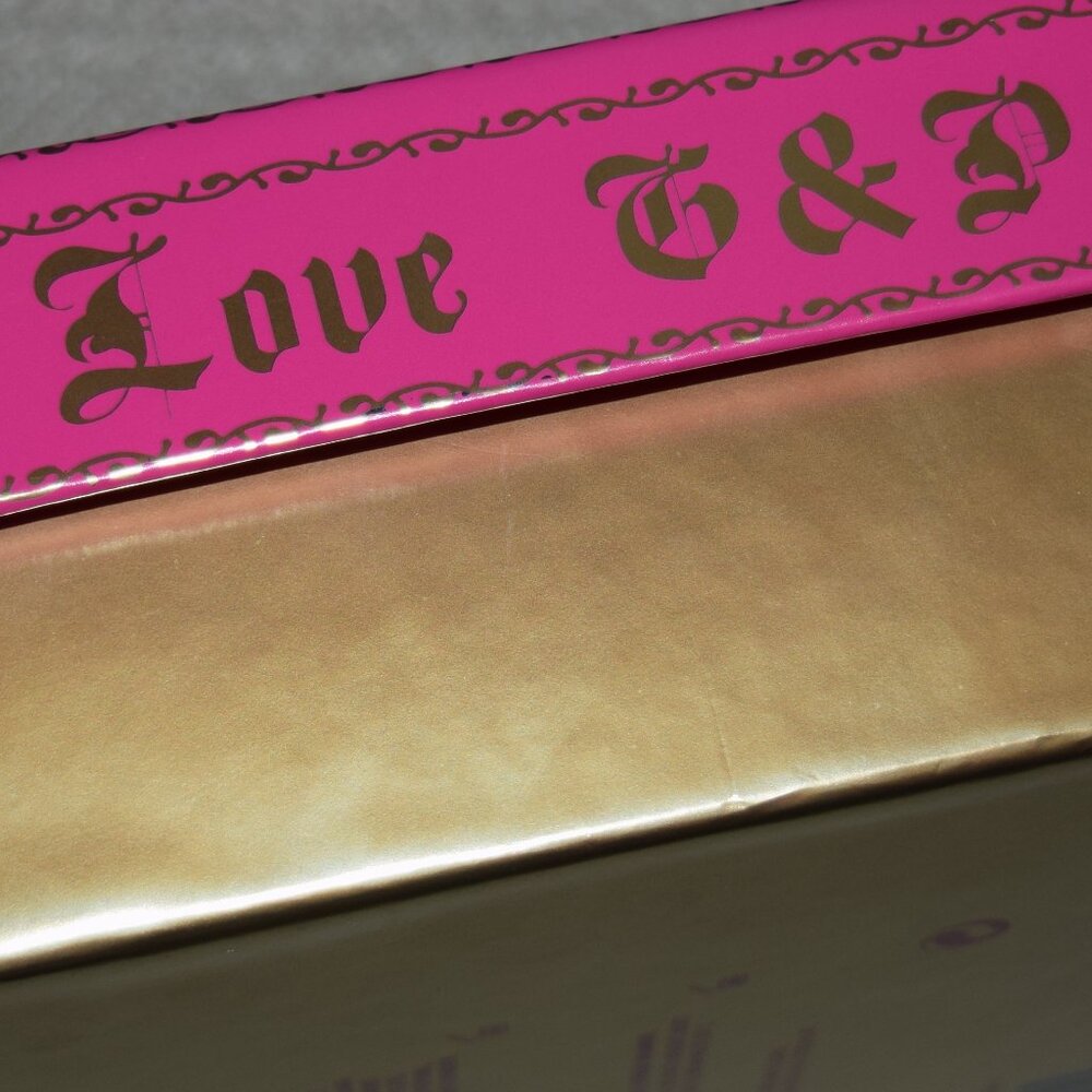 Juicy Couture Pink Gold Logo Perfume Empty Box 12" x 8.5 x 3" VIVA LA JUICY L24 - Picture 5 of 7